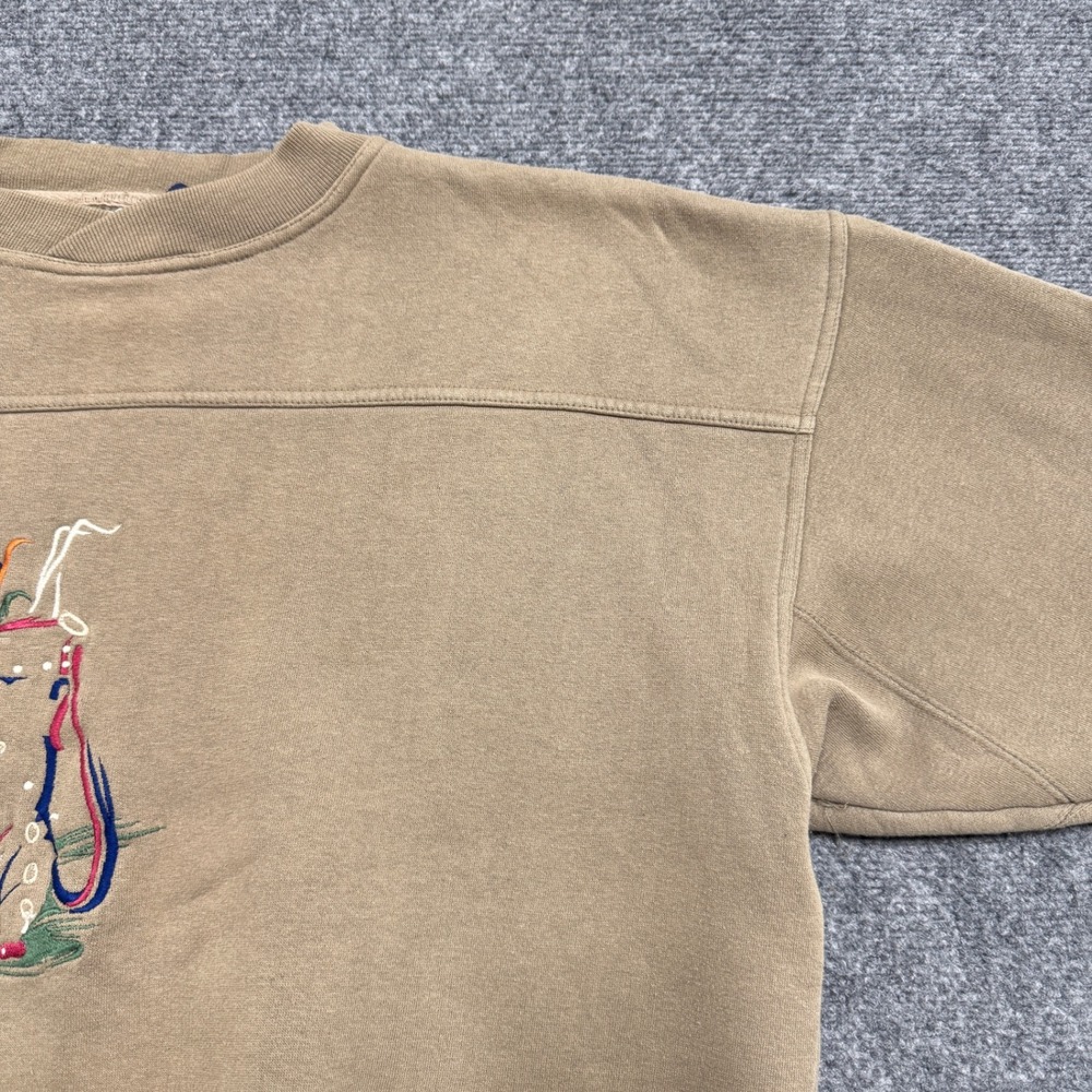 Crable‎ Sportswear Sweater Men's XL Golf Stained Embroidered Cotton Blend Beige - Picture 12 of 16